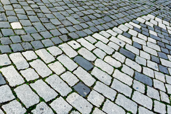 Calçada de paralelepípedos feita de pedras cúbicas 3 — Fotografia de Stock
