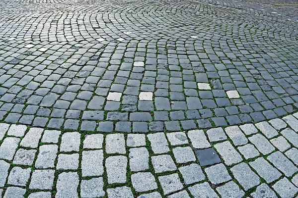 Cobblestone trowalk made of cubic stones 2 — стоковое фото