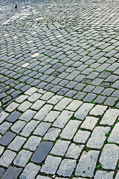 Cobblestone sidewalk made of cubic stones 11