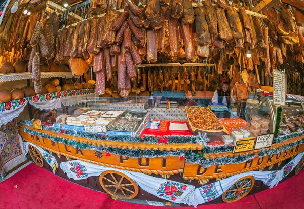 Timisoara Rumänien November 2019 Aspekter Från Gatujulsmässan Med Traditionella Produkter — Stockfoto