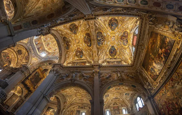 Bergamo Italia Junio 2019 Interior Basílica Santa Maria Maggiore Fundada — Foto de Stock
