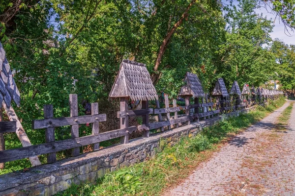 Traditionele Houten Omheining Specifiek Desesti Dorp Maramures Gebied Roemenië — Stockfoto