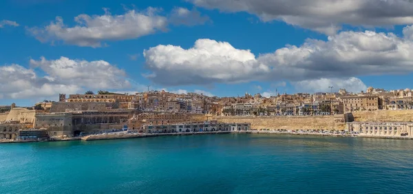 Панорамний Вид Мальти Форту Мануель Валлетта Борту Корабля Морі — стокове фото