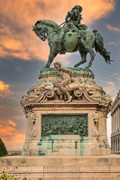Budapest Hongrie Août 2021 Statue Équestre Prince Eugène Savoie 16631736 — Photo