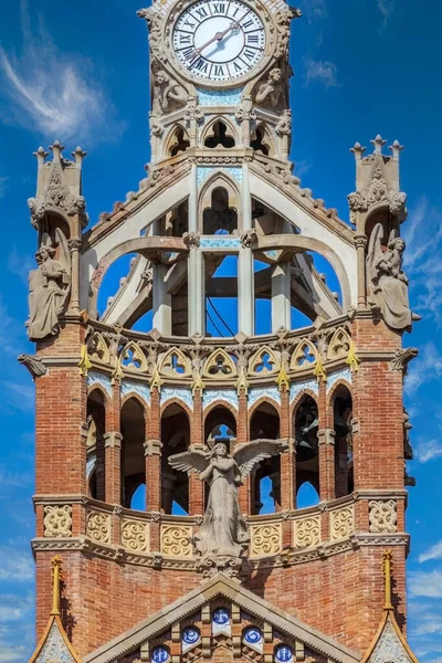 Detalle Del Antiguo Hospital Santa Creu Sant Pau Barcelona Cataluña — Foto de Stock