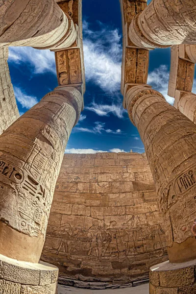 Aspects Karnak Temple Complex Mix Ancient Egyptian Temples Pylons Luxor — Photo