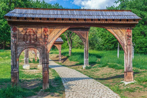 Odorheiu Secuiesc Transylvania Romania May 2022 Gallery Szekler Gates Szekler — Stock Photo, Image