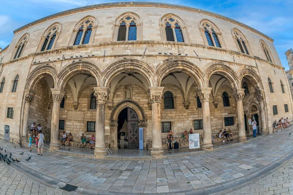 Dubrovnik Horvátország 2020 Augusztus Homlokzata Rektori Palota Óváros Épült Században — Stock Fotó