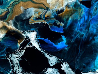 Soyut sanat mavisi tablo, yaratıcı el boyası arka plan, tuvalde akrilik boya. Modern sanat. Çağdaş sanat.