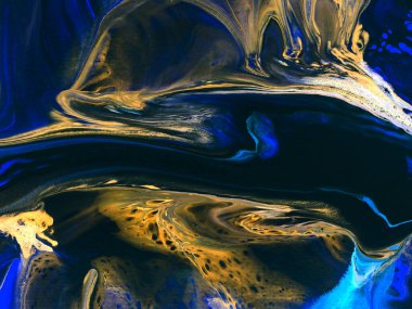 Neon yaratıcı soyut el boyası arka plan, mermer dokular, soyut okyanus, tuval üzerinde akrilik boya. Modern sanat. Çağdaş sanat.