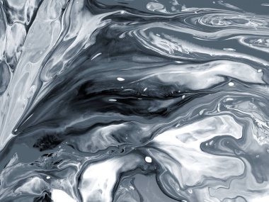 Siyah beyaz, soyut el boyası arka plan, akrilik sanat, sanatsal doku. Modern sanat. Çağdaş sanat.