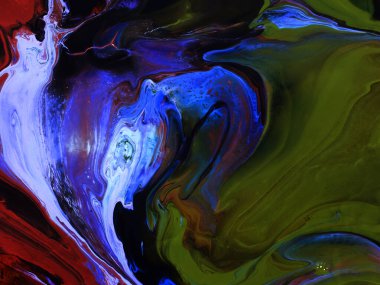 Neon mavisi sanat eseri soyut el yapımı arka plan, mermer dokular, soyut okyanus, tuvalde akrilik boya. Modern sanat. Çağdaş sanat.