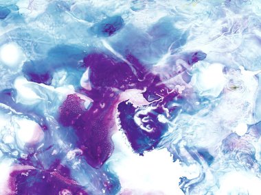 Mavi ve mor soyut el boyası arkaplan, mermer doku, fırça darbesi, akrilik boya. Modern sanat. Çağdaş sanat.