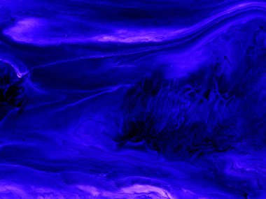 Neon mavisi ve pembe soyut el boyası arkaplan, mermer doku, fırça darbesi, akrilik boya. Modern sanat. Çağdaş sanat.