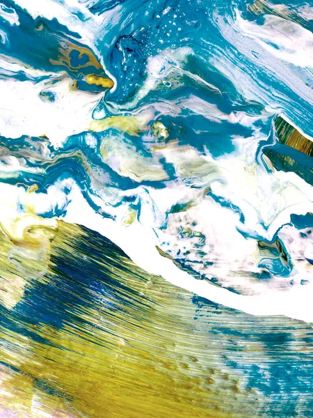Abstraktní Malba Modré Kreativní Ručně Malované Pozadí Textura Štětce Akrylová — Stock fotografie