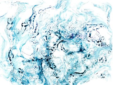 Abstract painting. Blue wave creative, hand painted background, marble texture, abstract ocean, acrylic painting on canvas. Modern art. Contemporary art.