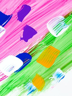 Creative abstract hand painted background, multicolor artwork, brush texture, acrylic painting on canvas. Modern art. Contemporary art.