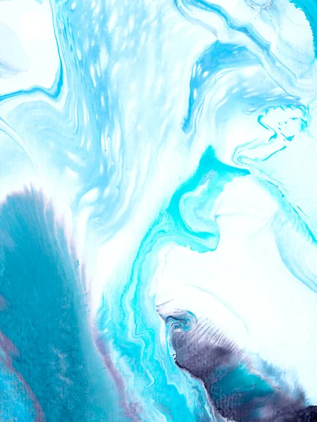 Mavi Soyut Yaratıcı Boyası Arka Plan Mermer Dokular Soyut Okyanus — Stok fotoğraf