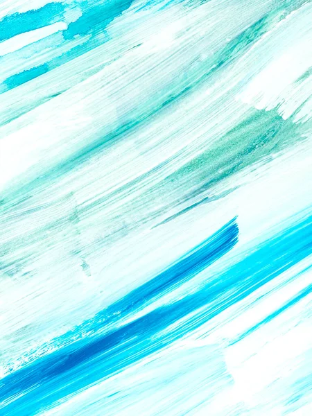 Синяя Зеленая Текстура Кисти Художественный Абстрактный Абстрактный Фон Акриловая Живопись — стоковое фото