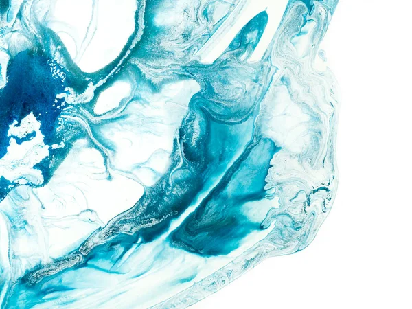 青い大理石のテクスチャ コピースペースのある創造的な抽象的な手描きの背景 キャンバス上のアクリル絵具 現代美術 現代美術 — ストック写真