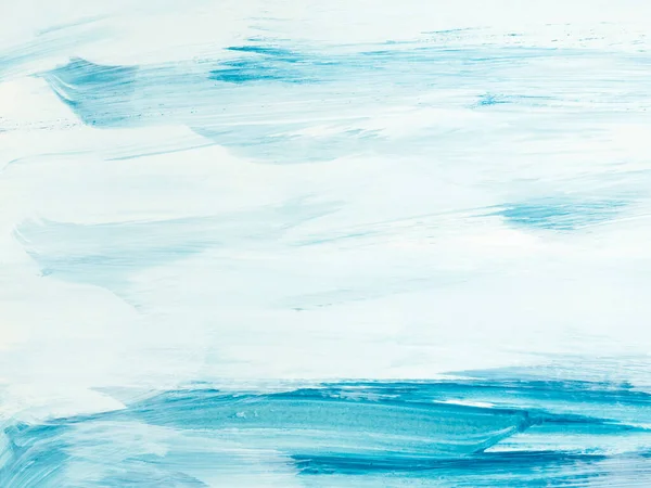 Abstract sea landscape. Original painting. Hand drawn, impressionism style, blue color texture with copy space, brushstrokes of paint,  art background.  Modern art. Contemporary art.