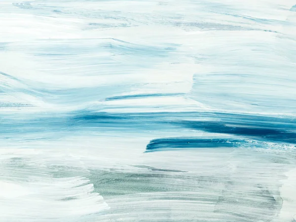 Abstract sea landscape. Original painting. Hand drawn, impressionism style, blue color texture with copy space, brushstrokes of paint, art background.  Modern art. Contemporary art.