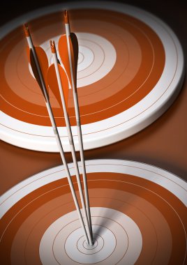 Target and arrow background, business goal clipart