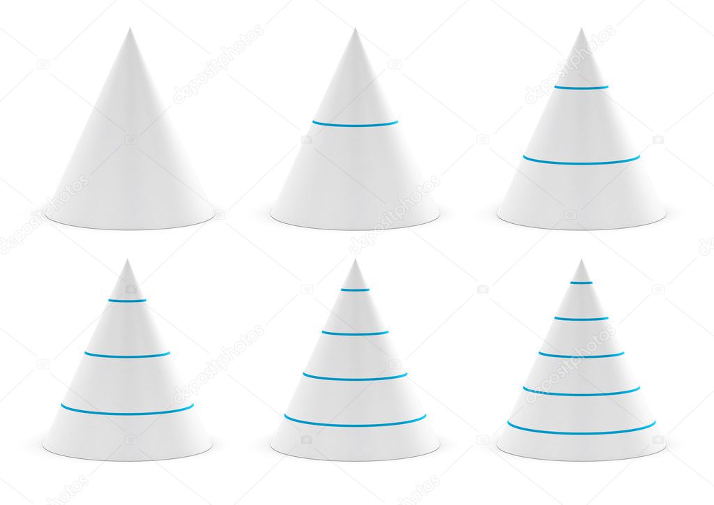 Conical shapes, cones