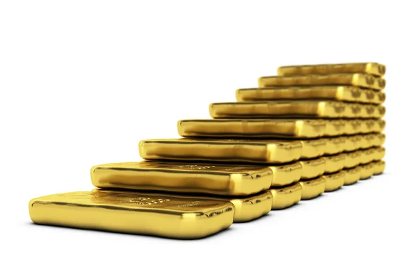 Gold value growth — Stock Photo, Image