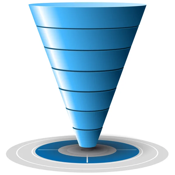 Sales or Conversion Funnel, Vector Graphics — Stock Vector