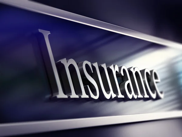 Placa de la compañía de seguros, 3d renderizado —  Fotos de Stock