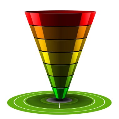 satış veya dönüşüm huni, vektör web analytics