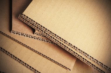 Corrugated Cardboard Background, Carton Detail