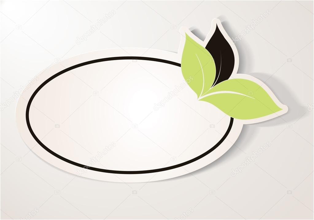 Eco Friendly Sticker, Oval Tag