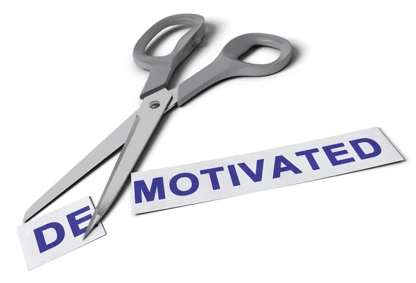 Motivationen vs motiverade koncept — Stockfoto