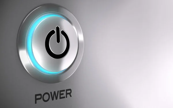 Power Push Button Activated — Stock Photo, Image