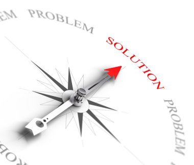 Solution vs Problem Solving - Business Consulting clipart