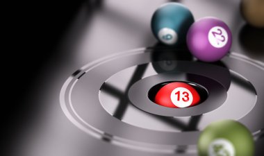 Gambling, Chance and Number 13 clipart
