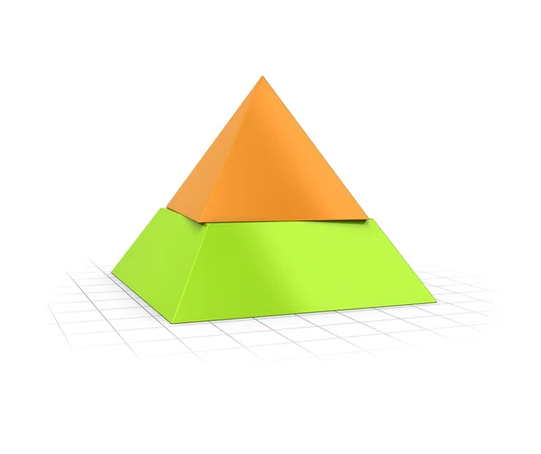 Piramit iki düzeyleri katmanlı — Stok fotoğraf