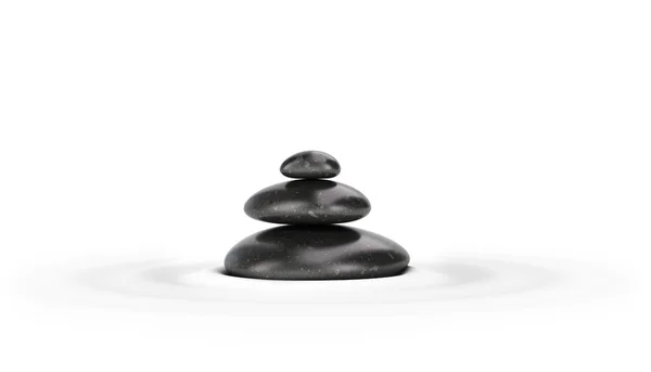 Pebbles Stack with Ripples — Stock Photo, Image