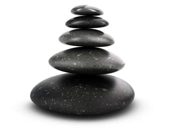 Five Pebbles Stacked, Harmony Concept — Stock Photo, Image