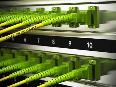 Network Infrastructure, Fiber Optics Connections clipart