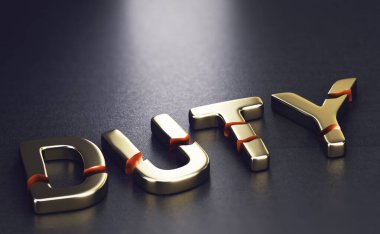 Kara arka planda söylentiler yayıldı. İtimat görevi konseptini ihlal ettin. 3d illüstrasyon.