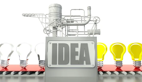 Creative concept with light bulbs — Stock Photo, Image
