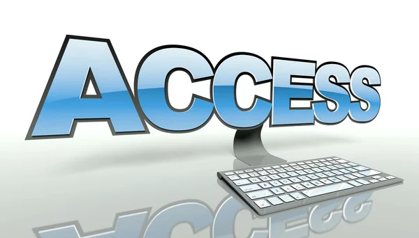 Access concept with computer and network — Stock Photo, Image