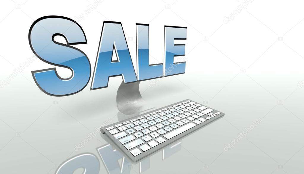 E-commerce on internet, sale concept