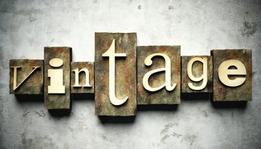 Vintage konsepti ile retro letterpress