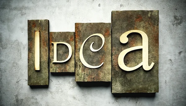 Concepto de idea con tipografía vintage — Foto de Stock