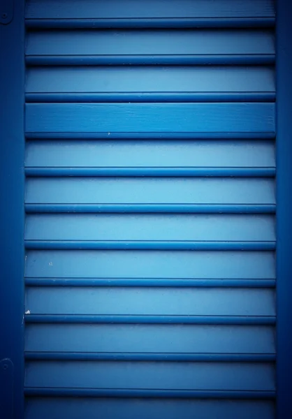 クローズ アップ青い木製のシャッター板テクスチャ背景 — ストック写真