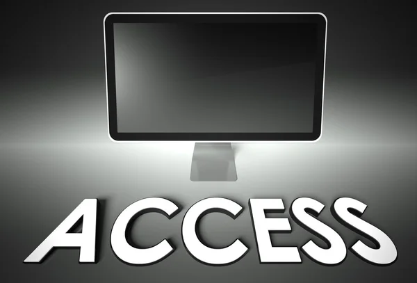 Computer blank screen with word Access — Stock Photo, Image